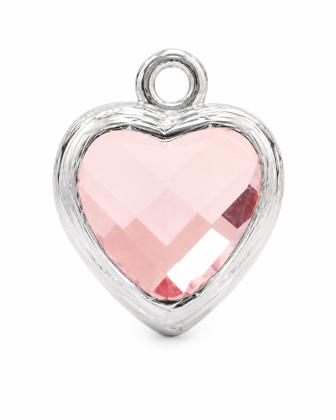 Hart - Crystal Glas - Zilver - Groot