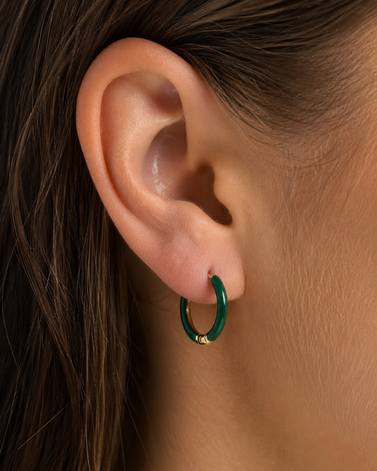 Creolen met kleur 14 mm