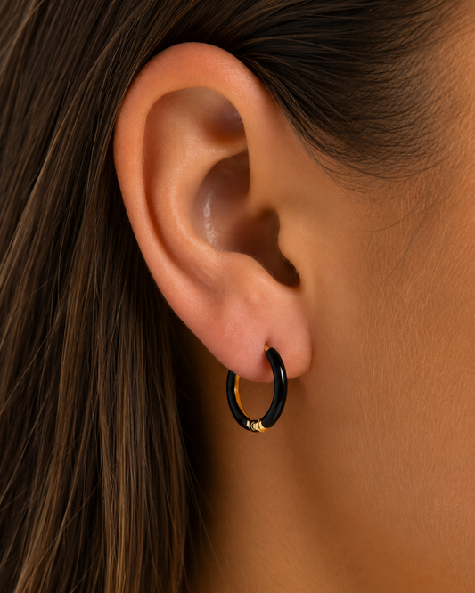 Creolen met kleur 14 mm