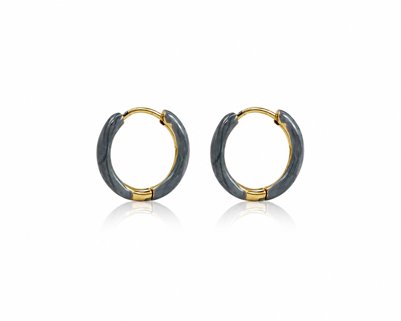 Creolen met kleur 14 mm