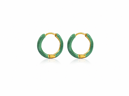 Creolen met kleur 14mm