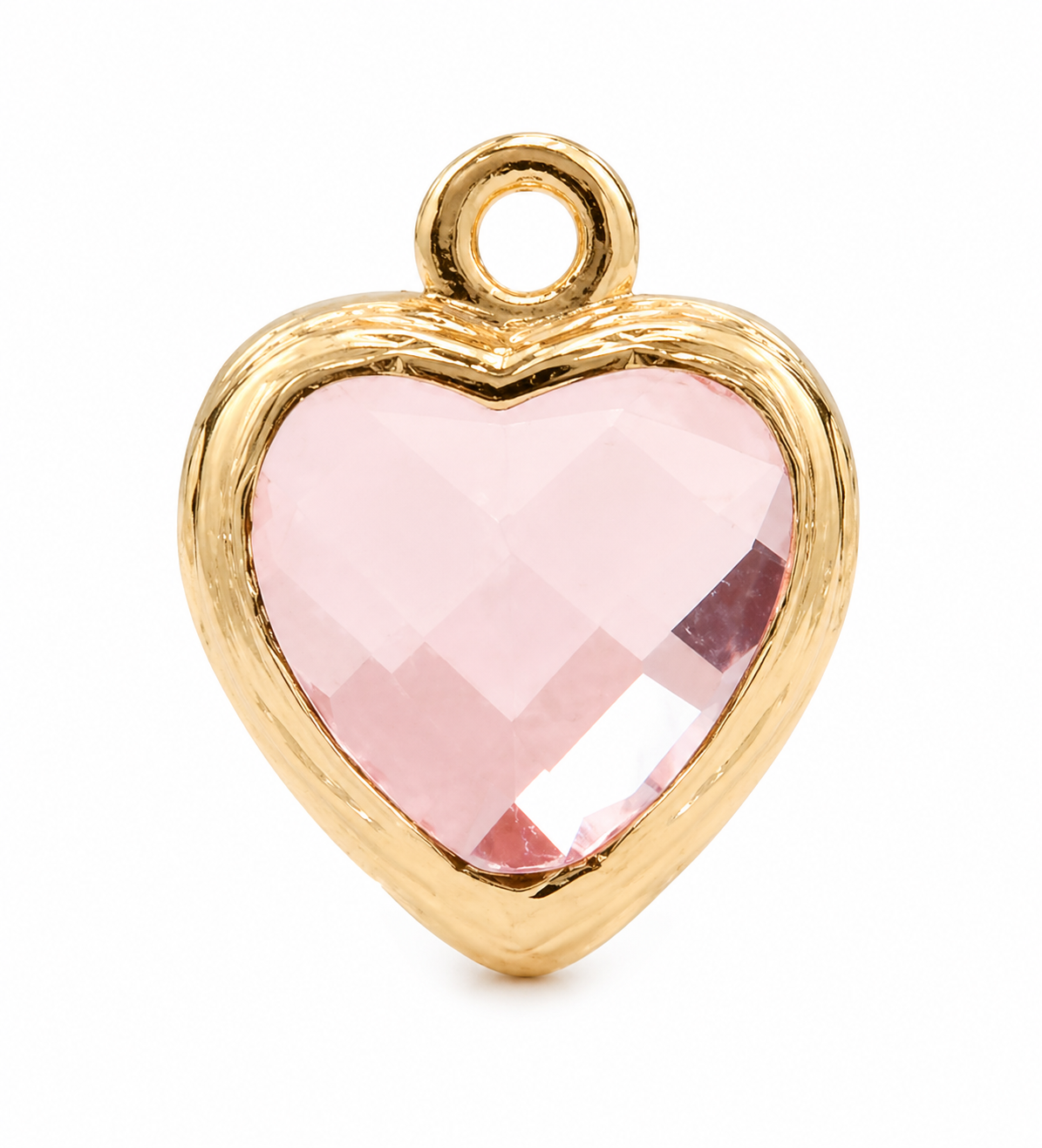 Hart - Crystal Glas - Goud - Groot