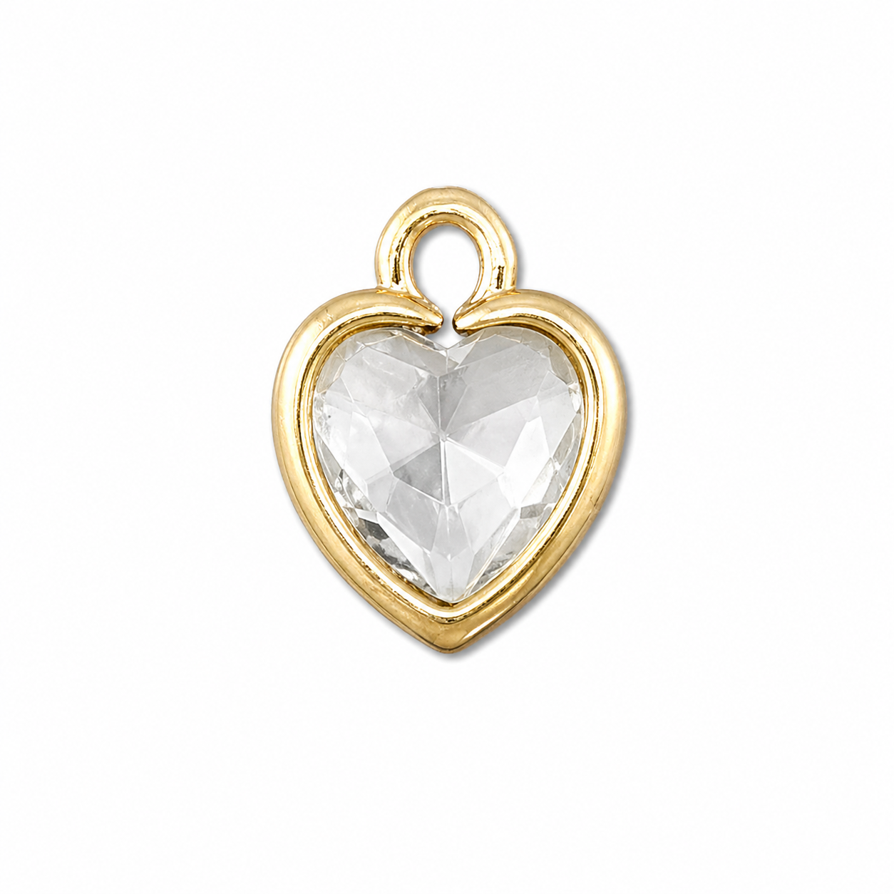 Hartje - Crystal Glas - Goud - Klein