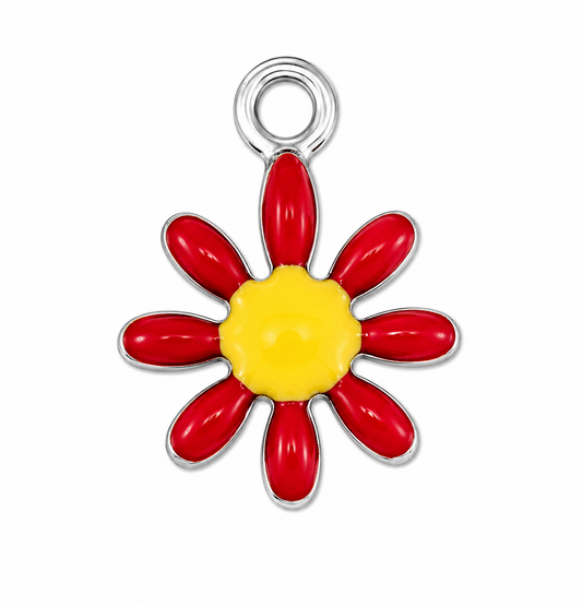 Madeliefje - Emaille - Zilver
