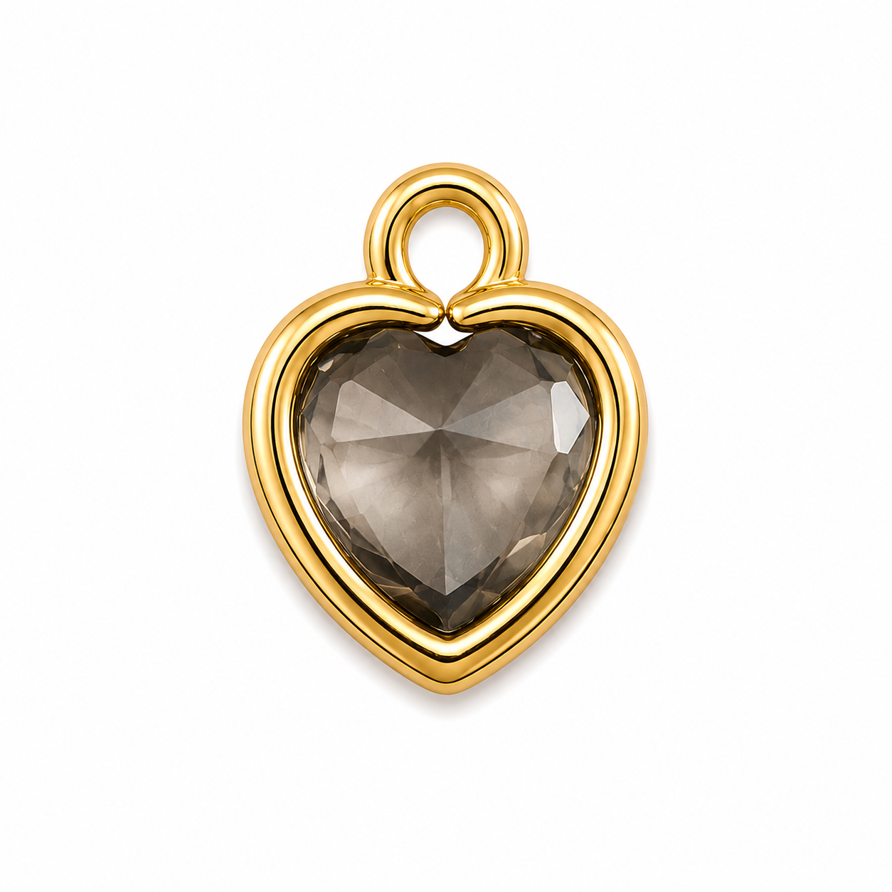 Hartje - Crystal Glas - Goud - Klein