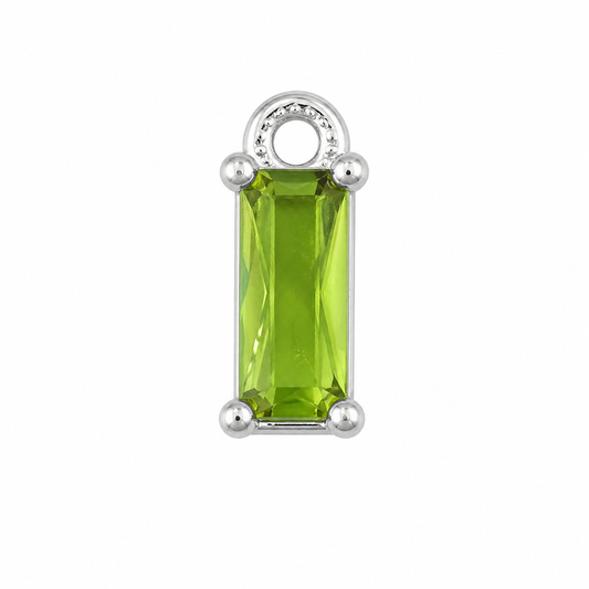 Hanger - Crystal Glas - Rechthoek - Zilver