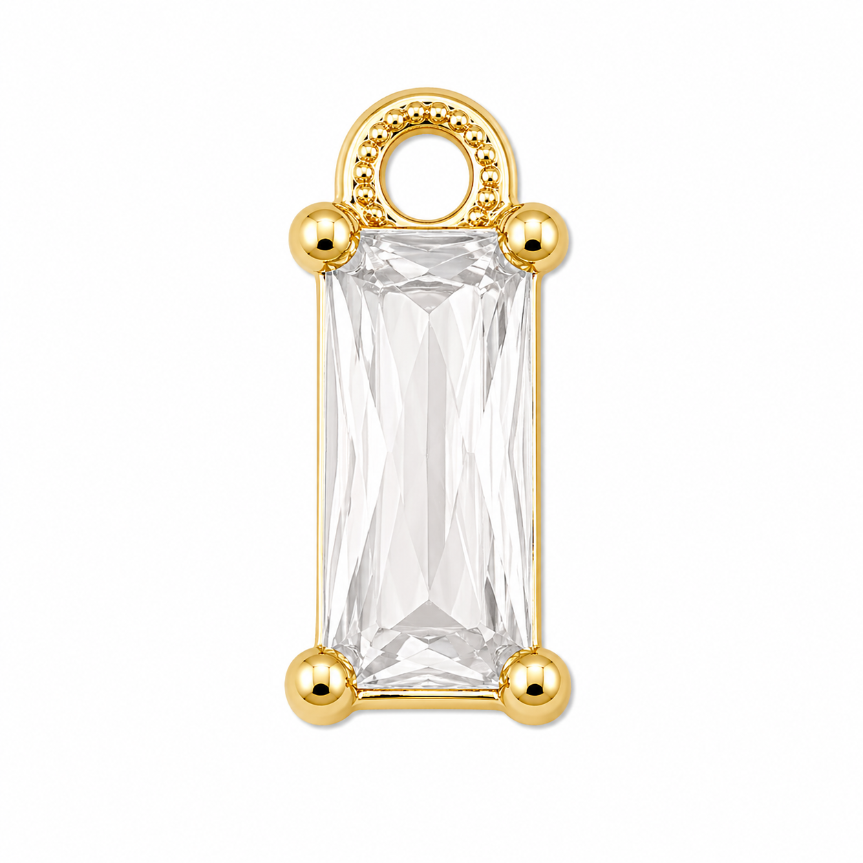 Hanger - Crystal Glas - Rechthoek - Goud