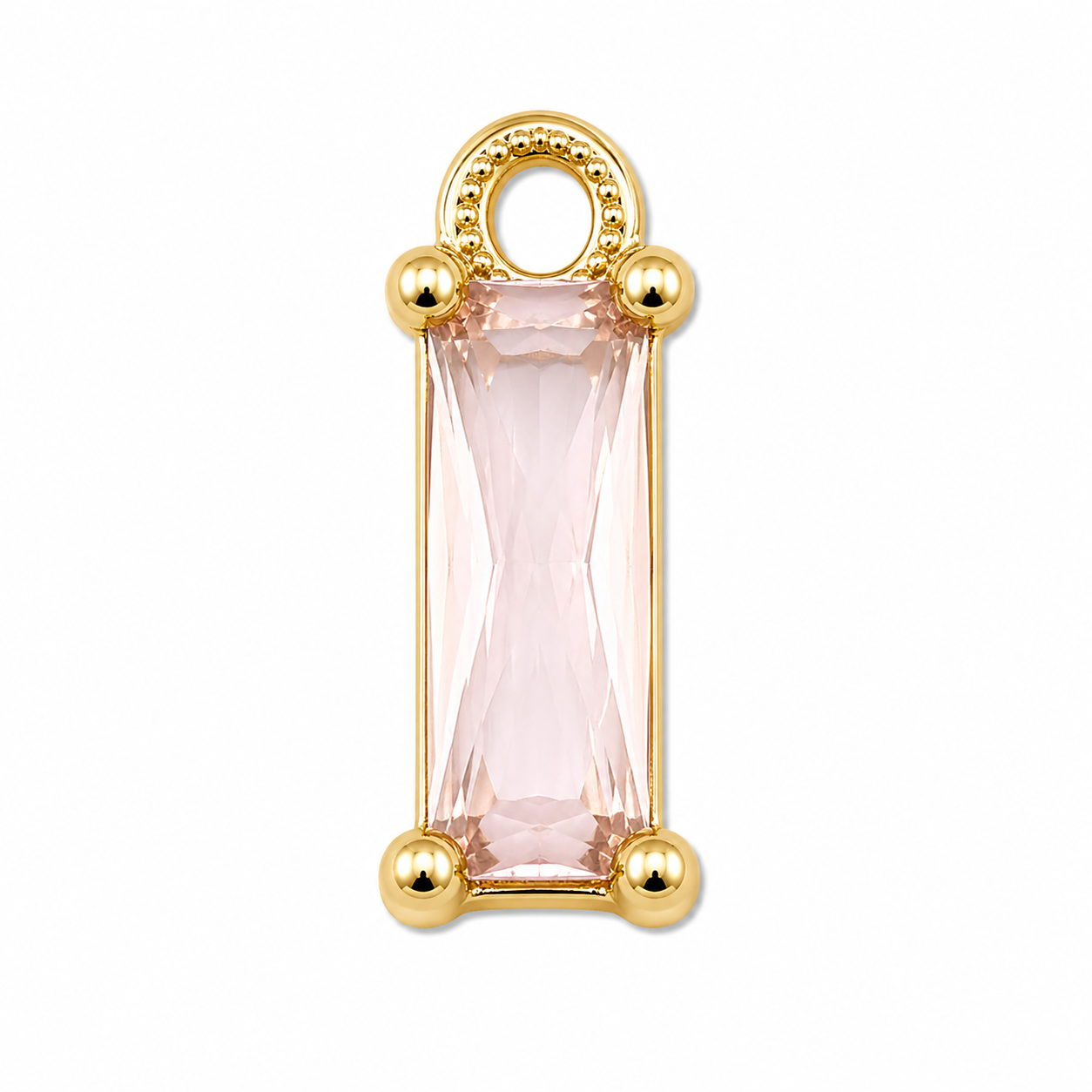 Hanger - Crystal Glas - Rechthoek - Goud