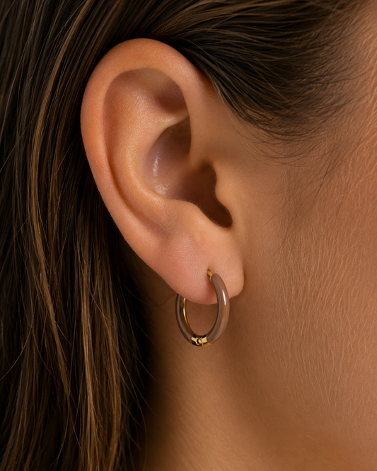 Creolen met kleur 14 mm