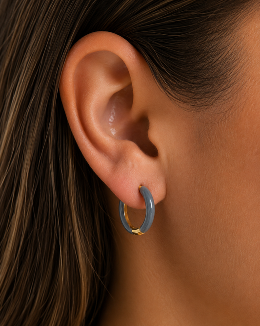 Creolen met kleur 14 mm